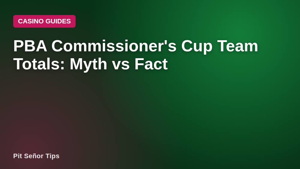 PBA Commissioner's Cup Team Totals: Myth vs Fact